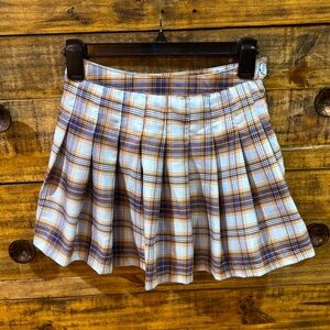 Forever 21 Plaid Skater‎ Skirt - Blue and Brown